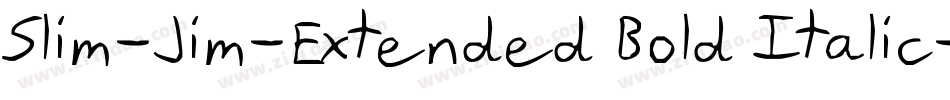 Slim-Jim-Extended Bold Italic字体转换